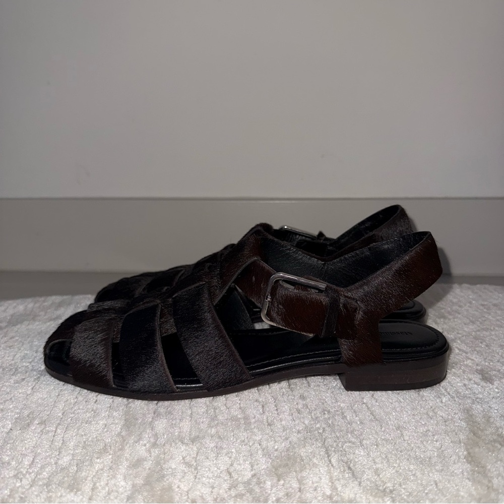 Massimo Dutti Fisherman Sandals,41, Brown Fur - Picture 17 of 17